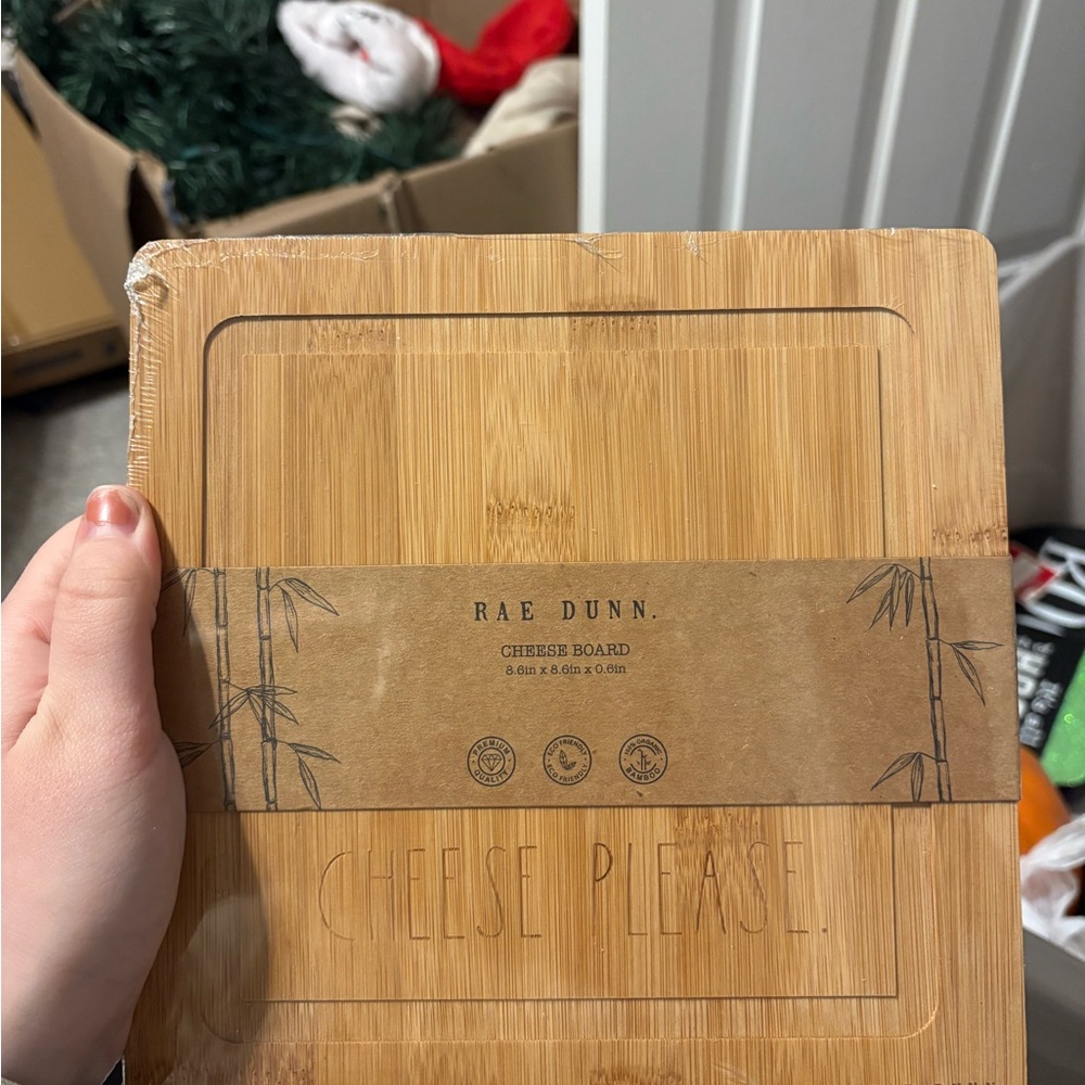 Rae Dunn Natural Bamboo Cheese Board